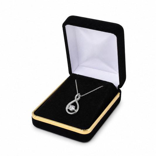 earring box and pendant box - Black Velvet Pendant and Earring Boxes with Gold Trim - 12 Pack SE4-BK front view