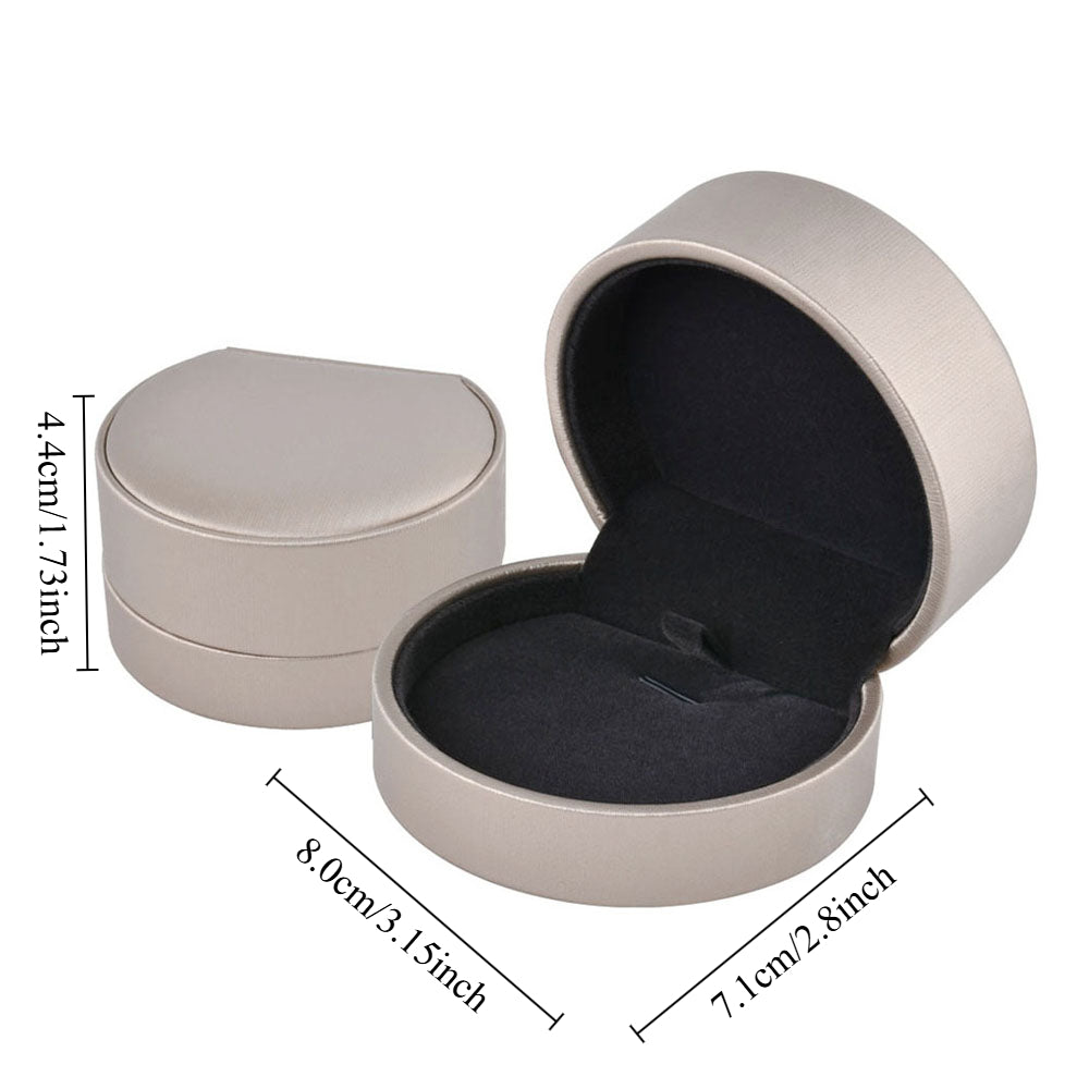 earring box and pendant box and necklace box - 12pcs Champagne PU Pendant Earring Necklace Boxes P04P-C side view