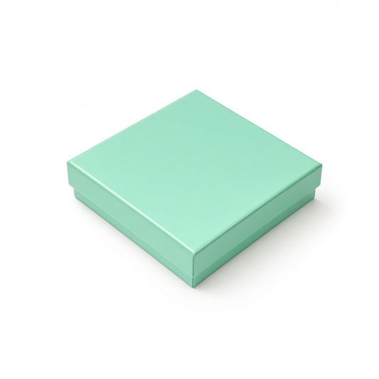 earring box - T Blue Glossy Square Earring Cotton-Filled Jewelry Box 100-Piece Pack BX2833TG open view