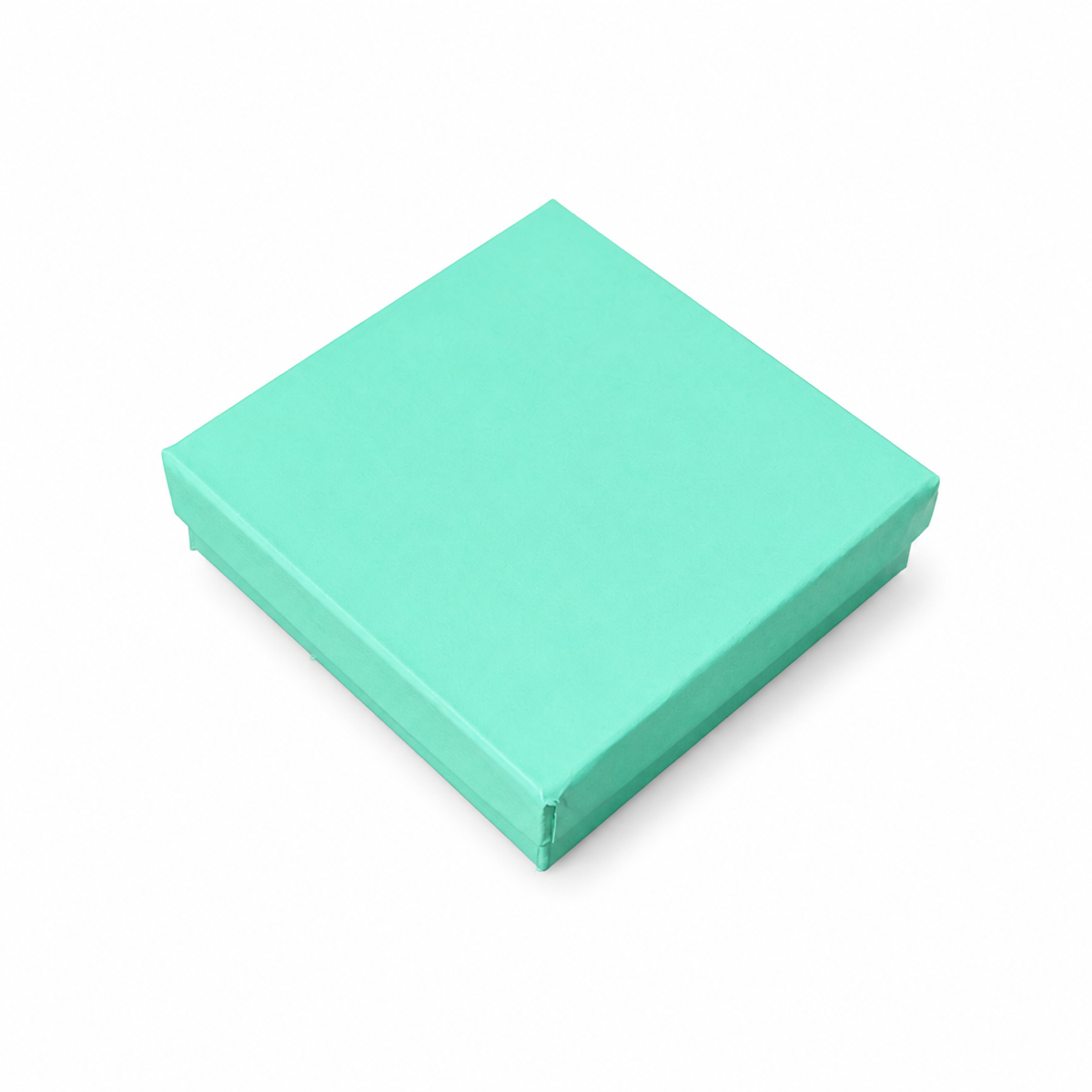 earring box - T Blue Matte Square Earring Cotton-Filled Jewelry Box 100-Piece Pack BX2833T open view