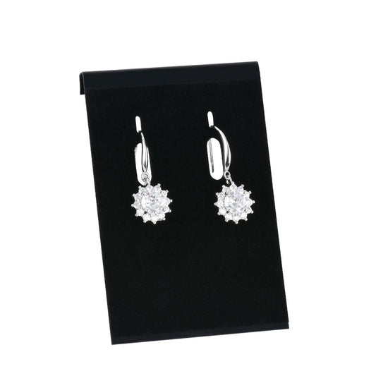 earring display - 100 Black Plastic Display Earring JC01-32-BK1 front view