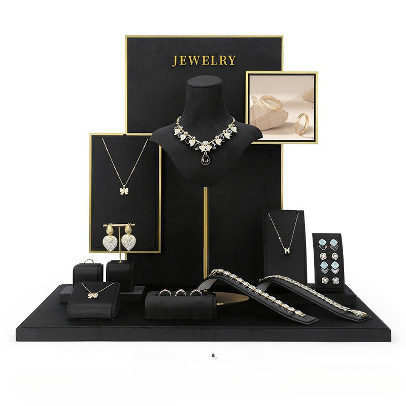 earring display - Black Velvet Display Stand Bust Earring C02663 product view 21
