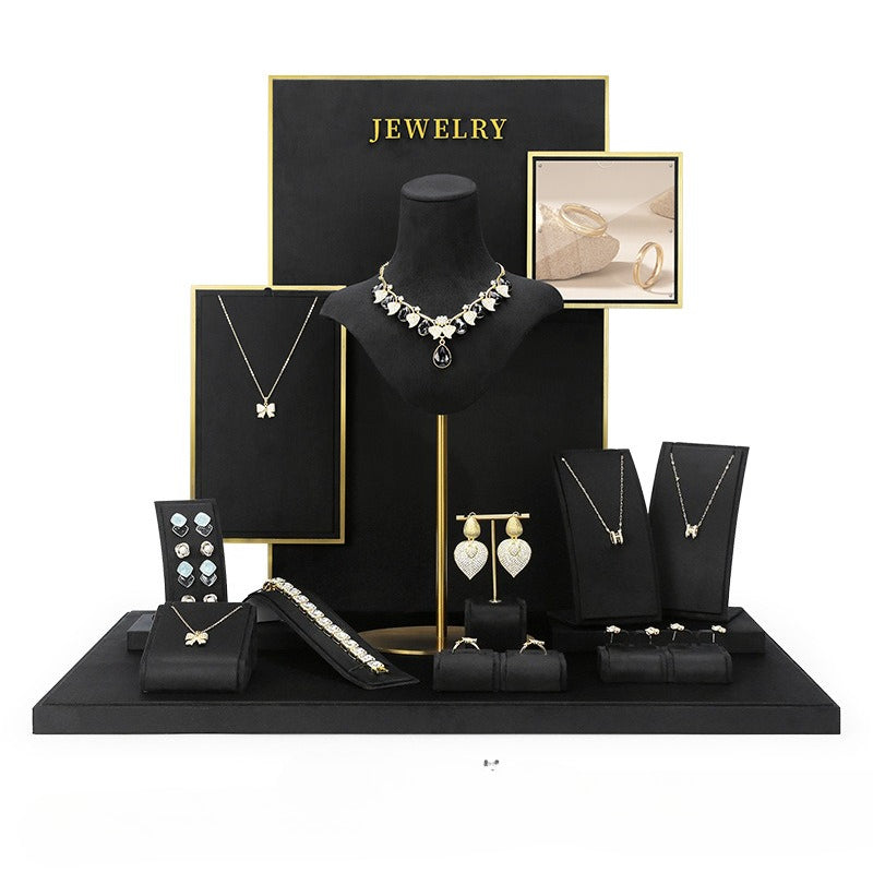 earring display - Black Velvet Display Stand Bust Earring C02663 product view 22