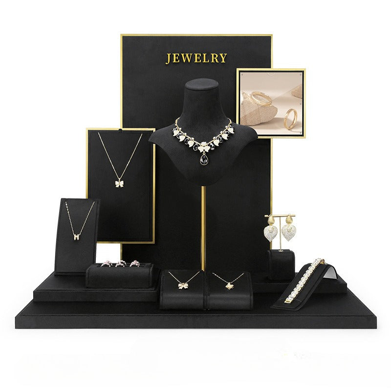 earring display - Black Velvet Display Stand Bust Earring C02663 product view 23
