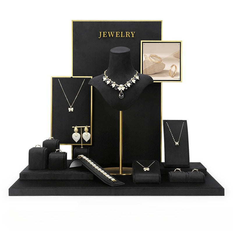 earring display - Black Velvet Display Stand Bust Earring C02663 product view 24