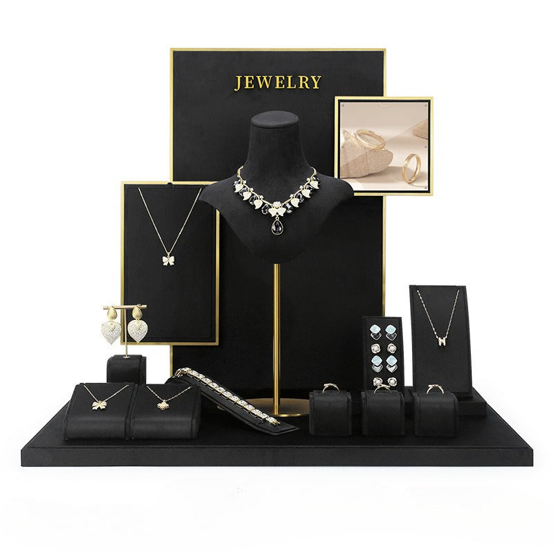 earring display - Black Velvet Display Stand Bust Earring C02663 product view 25