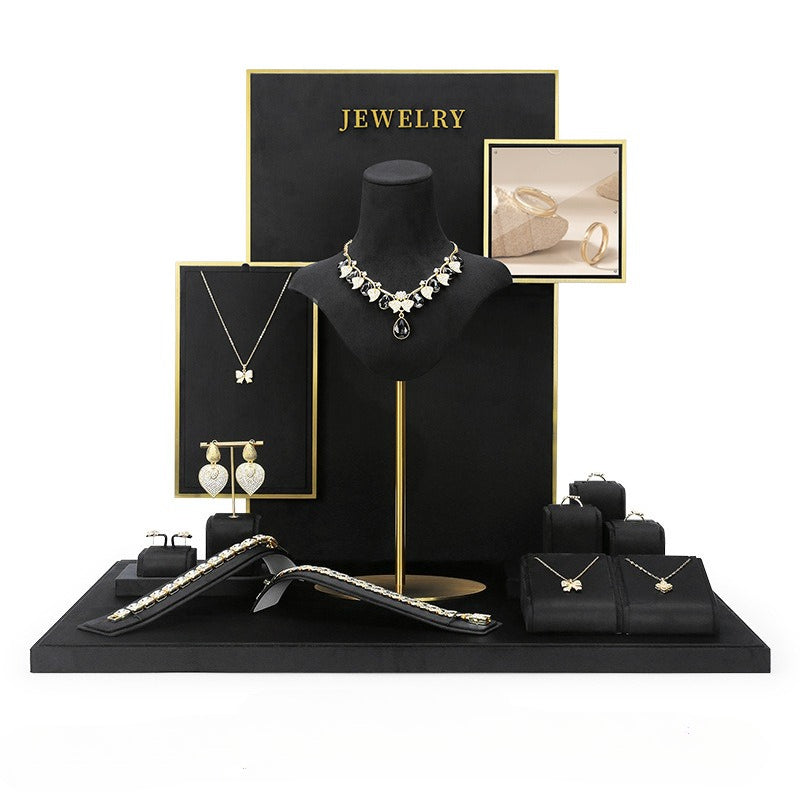 earring display - Black Velvet Display Stand Bust Earring C02663 product view 26