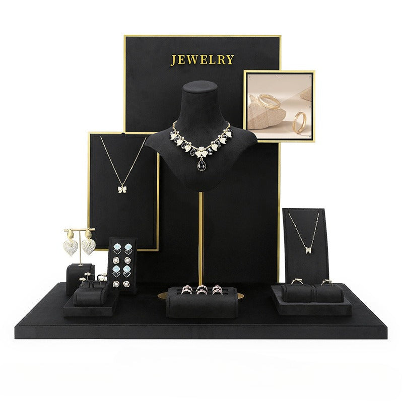 earring display - Black Velvet Display Stand Bust Earring C02663 product view 27