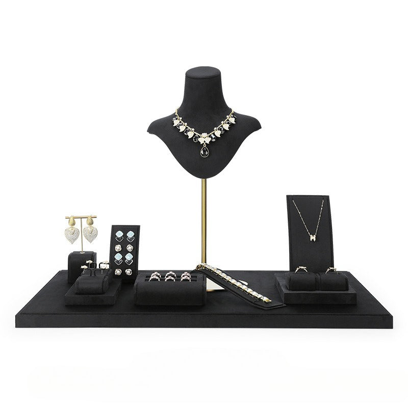 earring display - Black Velvet Display Stand Bust Earring C02663 product view 28