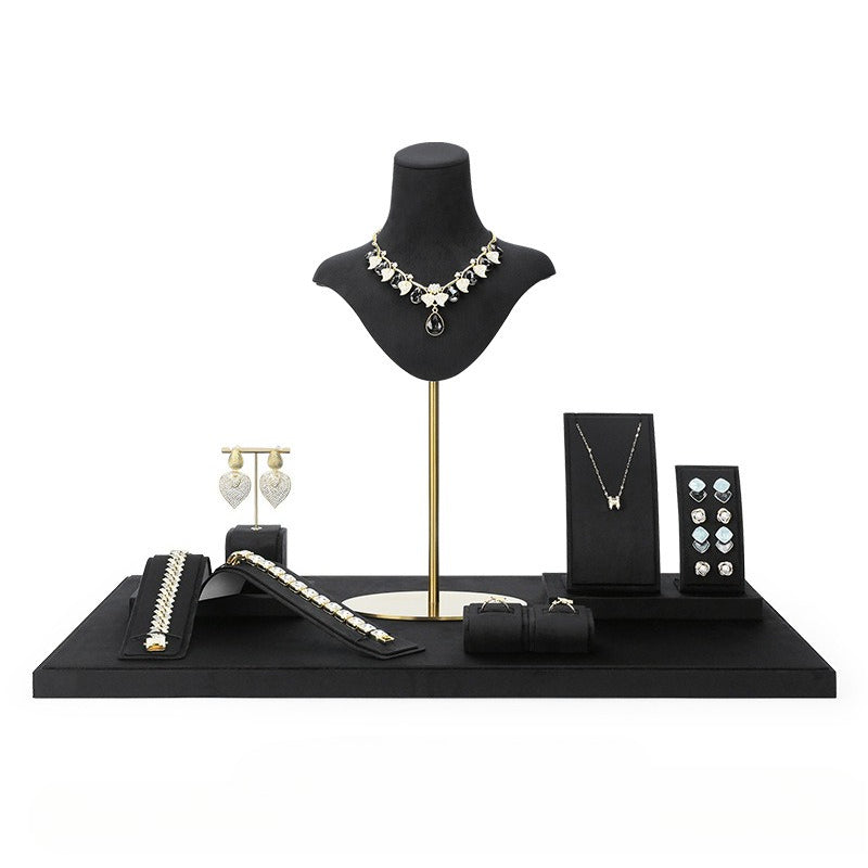 earring display - Black Velvet Display Stand Bust Earring C02663 product view 29