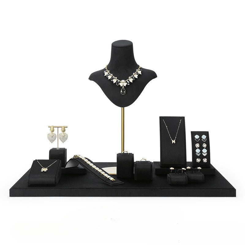earring display - Black Velvet Display Stand Bust Earring C02663 product view 30