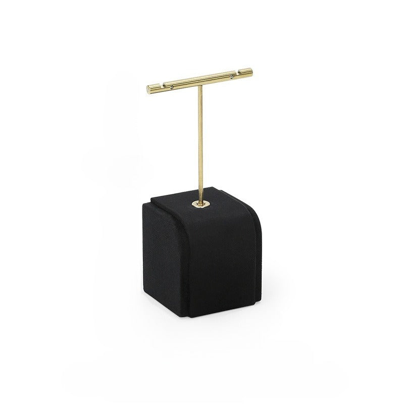 earring display - Black Velvet Display Stand Bust Earring C02663 side view
