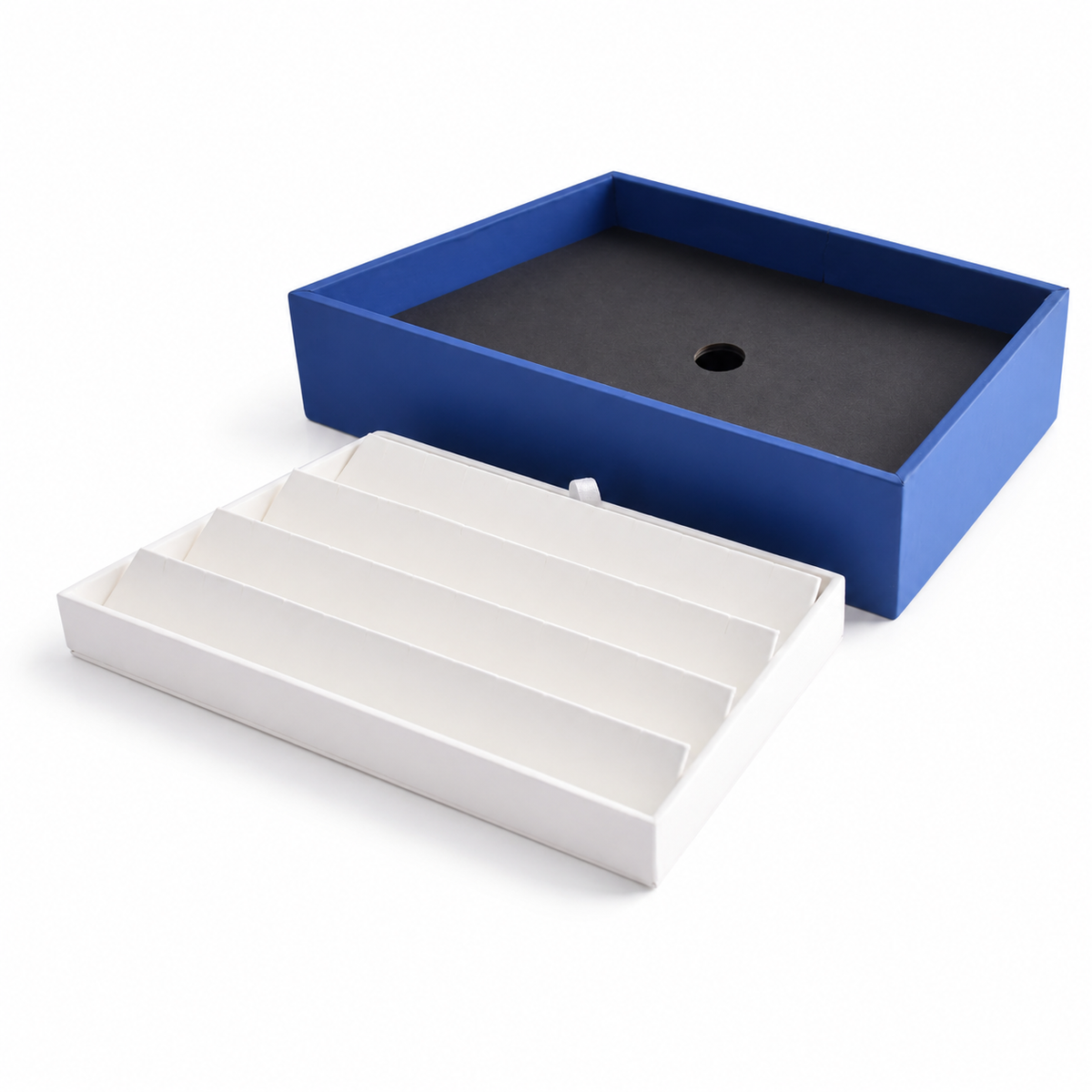 earring display - 20 Blue White Earring Tray T050 side view