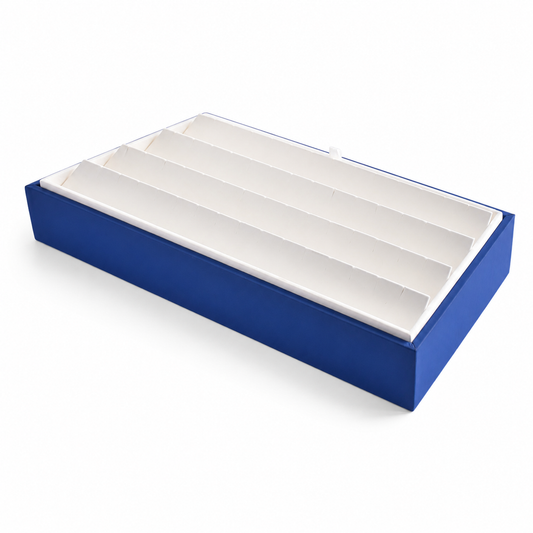 earring display - 28 Blue White Earring Tray Display T051 front view