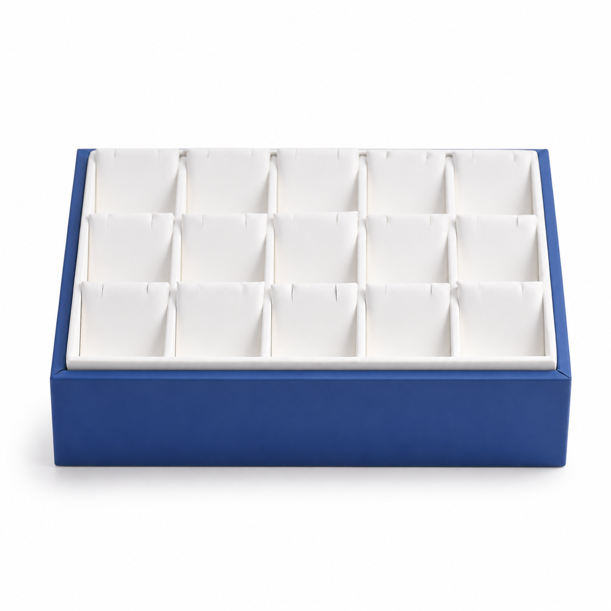 earring display - 3x5 Blue White Earring Display Tray T046E15-W side view