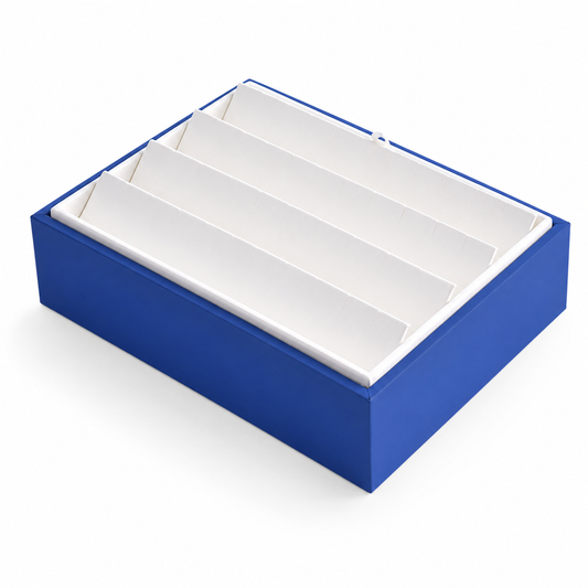 earring display - 20 Blue White Earring Display Tray T046E45-W front view
