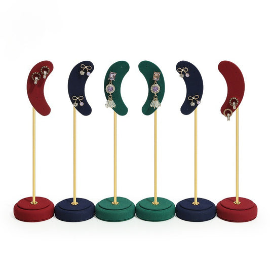 earring display - Microfiber Earring Display Stand Holder C01178 front view