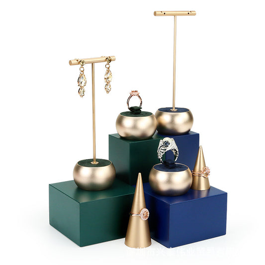earring display - Metal Display Stand Rings Earrings C00778 open view