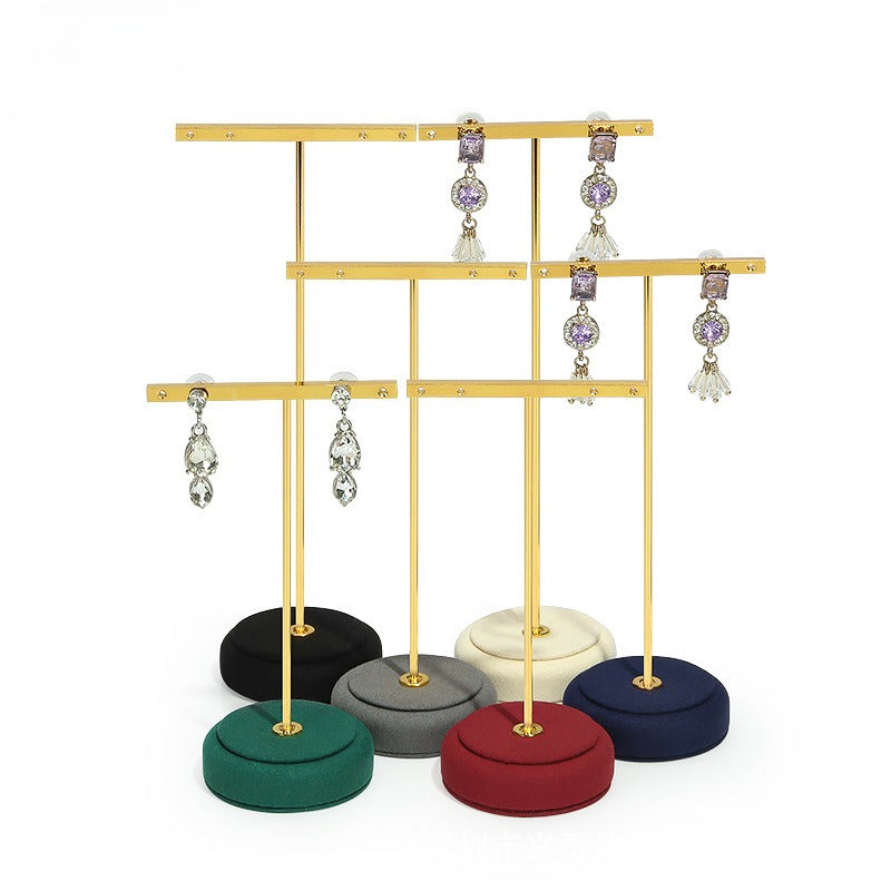 earring display - Microfiber Earring Display Stand Holder C01252 front view
