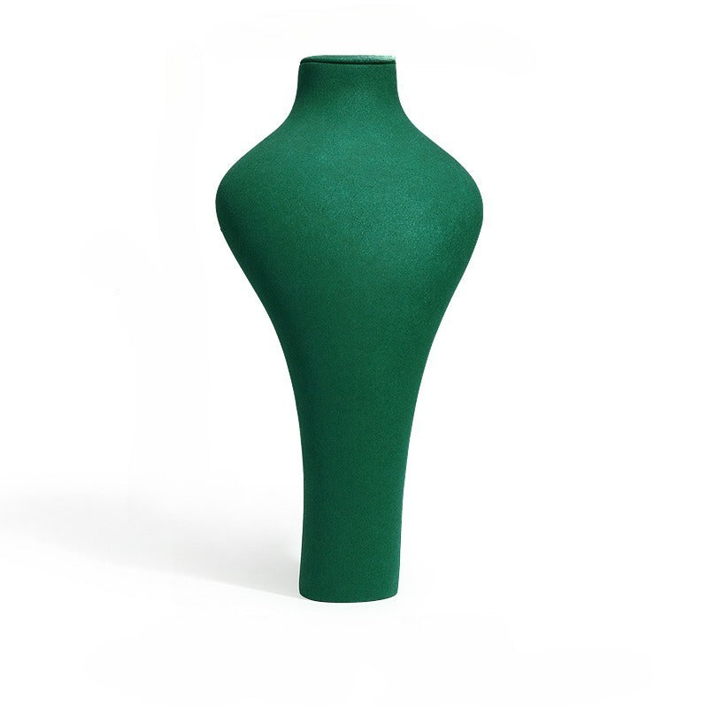 earring display and necklace display - Green Microfiber Display Necklaces Rings Earrings C01511 side view