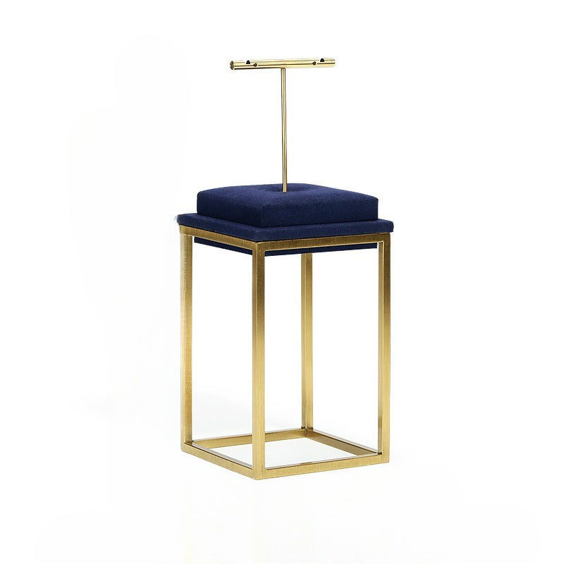 earring display and necklace display - Gold Velvet Metal Display Stand Necklace Earring C01405 product view 11