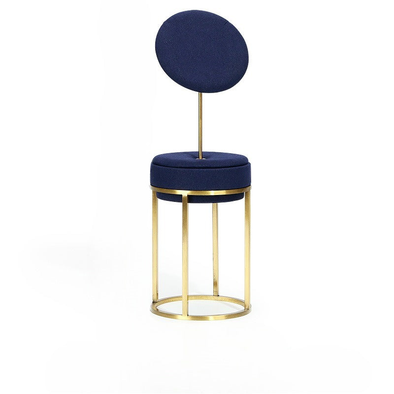 earring display and necklace display - Gold Velvet Metal Display Stand Necklace Earring C01405 side view