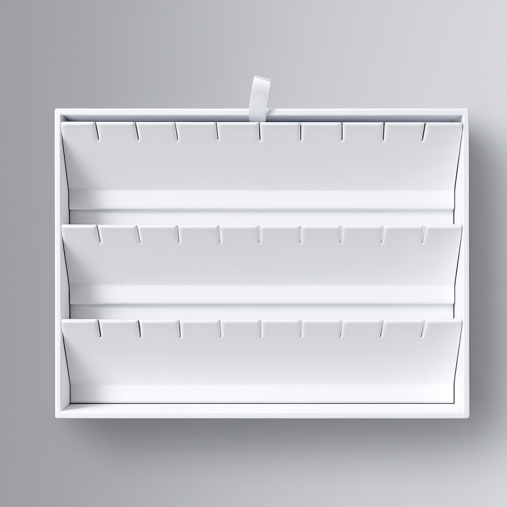 earring display and pendant display and bracelet display - Gray Earring Pendant Trays Bracelet T024E-W front view