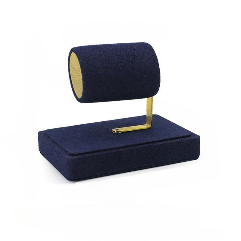 Velvet Watch & Bracelet Display Stand with Gold Metal Base - Multi-Color Holder for Retail & Photography