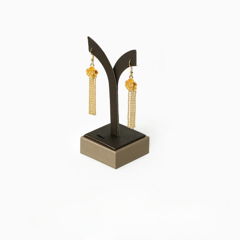 Black & Beige PU Leather Jewelry Display Set - Modular Counter Stand with Busts, Ring, Earring & Bracelet Holders