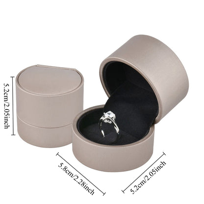 Round PU Pendant Earring Necklace Boxes, Price for 12 PCS