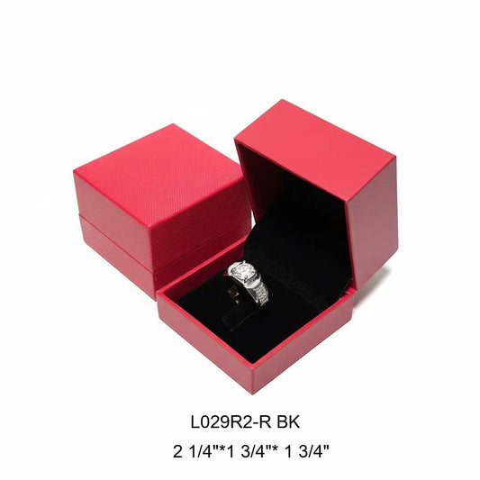 30Pcs Squar Red Ring Boxes With Clip