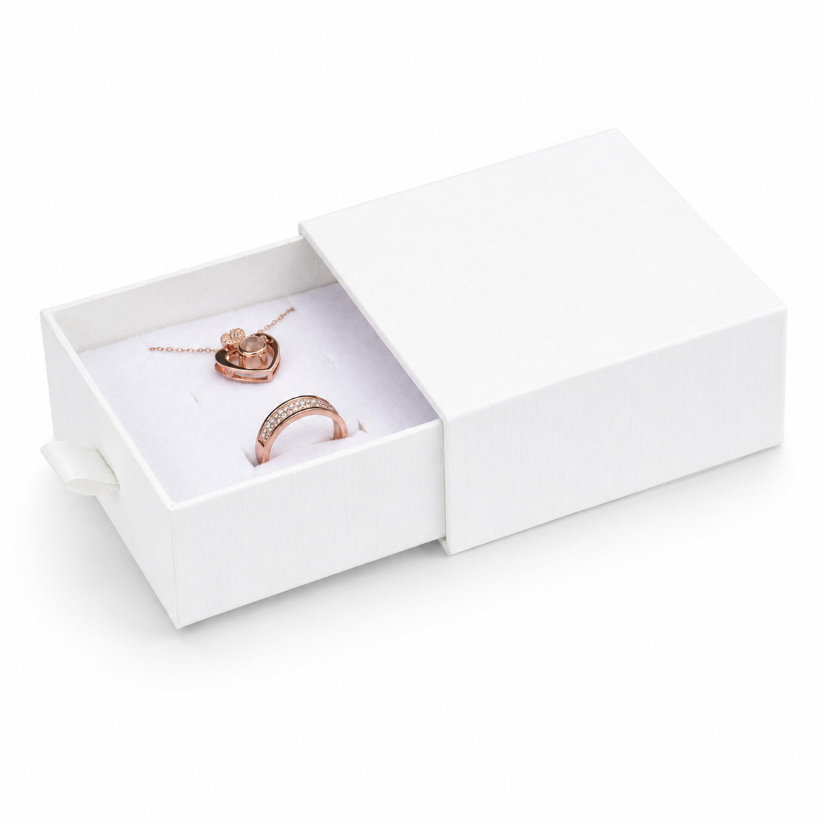 jewelry box - All-White Drawer Jewelry Boxes 24 Pack B2533-W product view 05