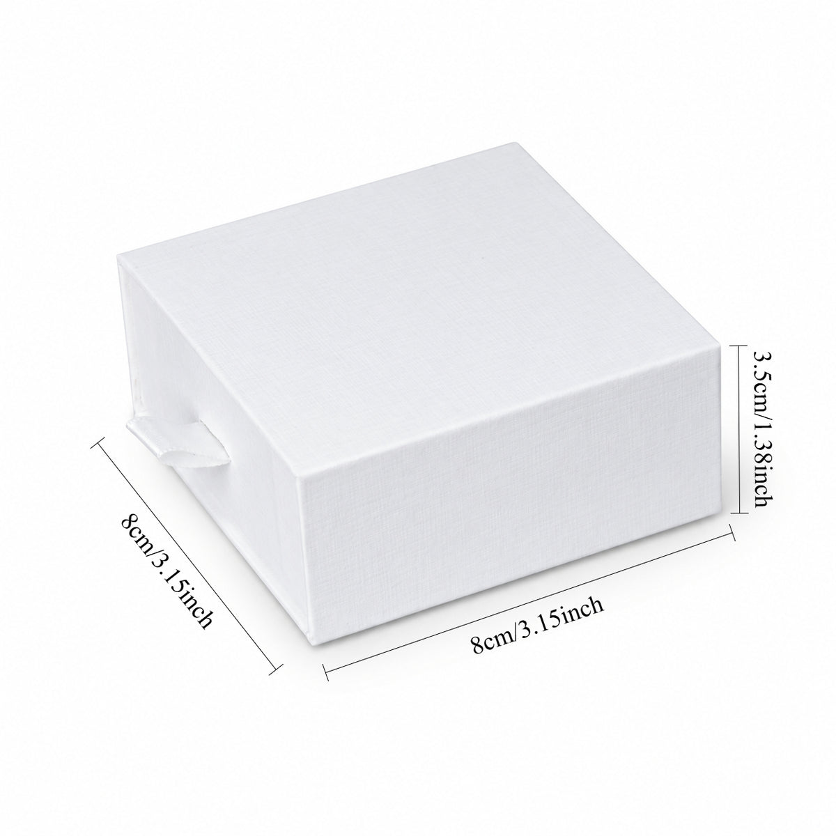 jewelry box - All-White Drawer Jewelry Boxes 24 Pack B2533-W side view