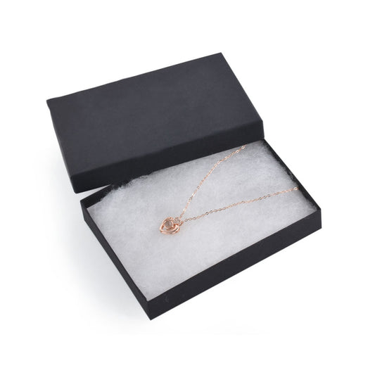 jewelry box - 100pcs Black Cotton Boxes BX2753BK front view