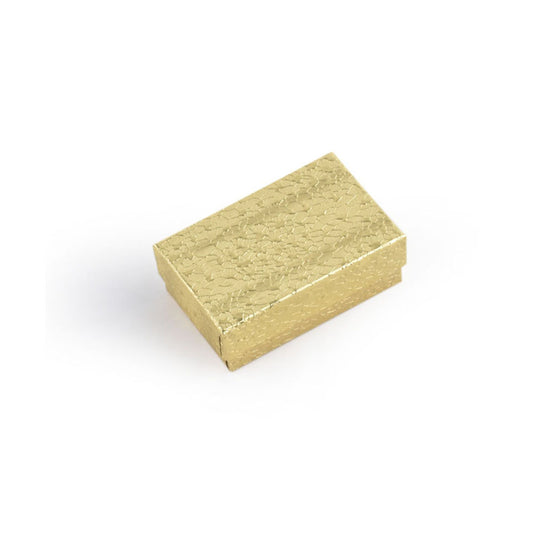 jewelry box - 100pcs Gold Cotton Boxes BX2821 open view