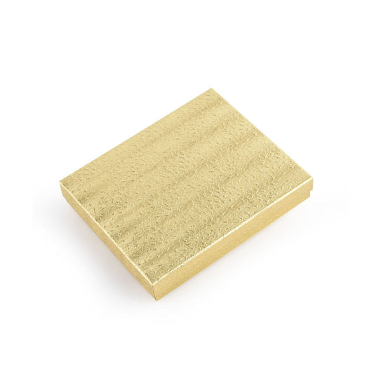 jewelry box - 100pcs Gold Cotton Boxes BX2853 open view
