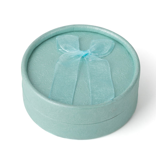 jewelry box - 12pcs Blue Cyan Cardboard Organza Boxes B1433-PO W PO open view