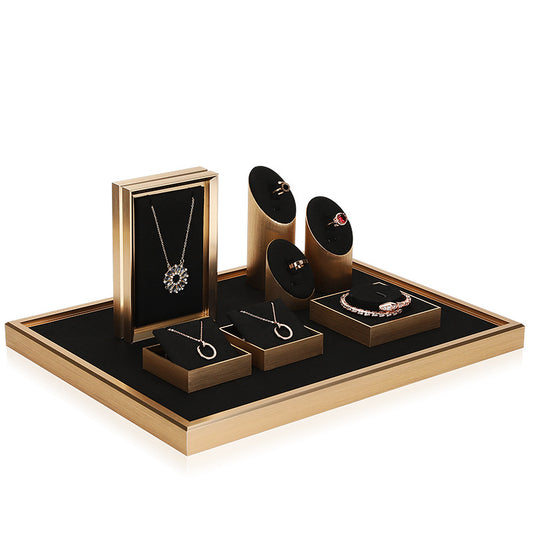 jewelry display - Black Microfiber Display Stand C01353 front view