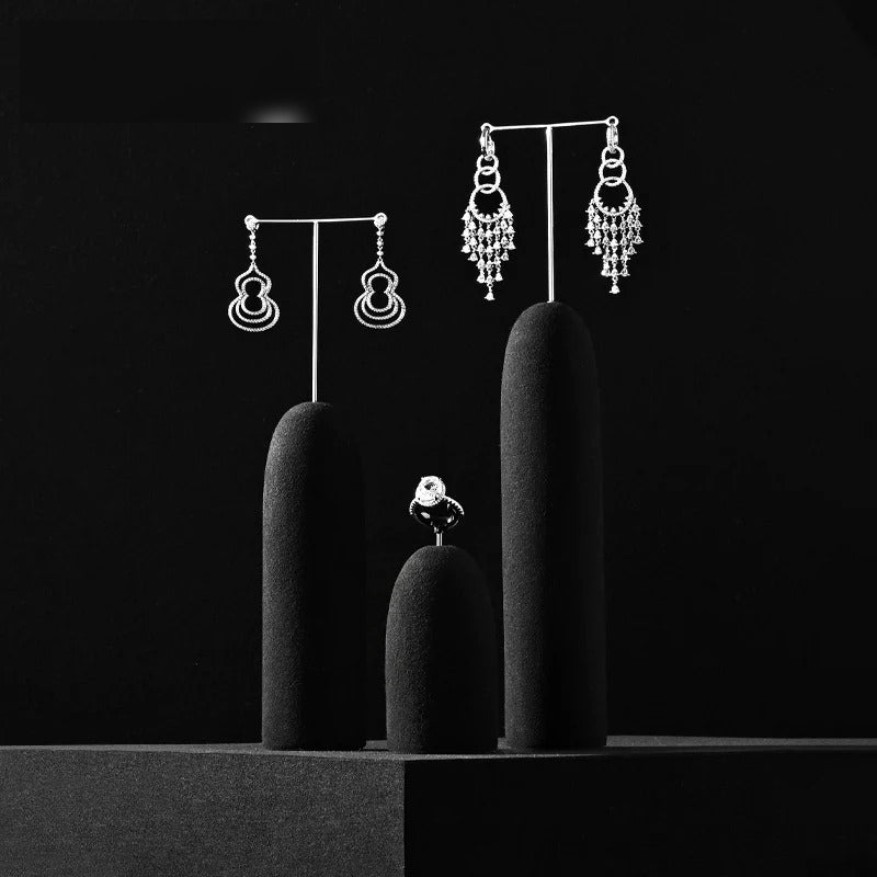 jewelry display - Black Microfiber Jewelry Display Stand Set C03005 product view 05