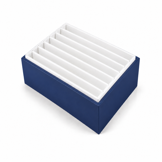 jewelry display tray - Blue White Display Tray T046BA7-W front view