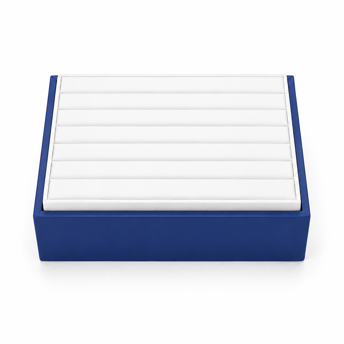 jewelry display tray - Blue White Display Tray T046BA-W side view