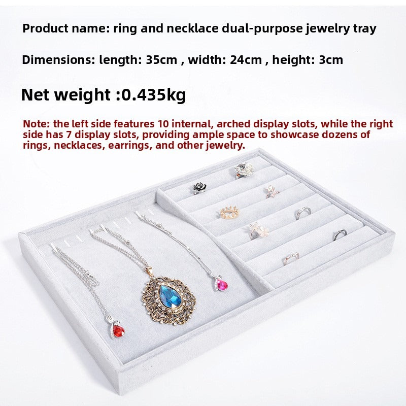 jewelry display tray - Gray Velvet Tray C00002 product view 17