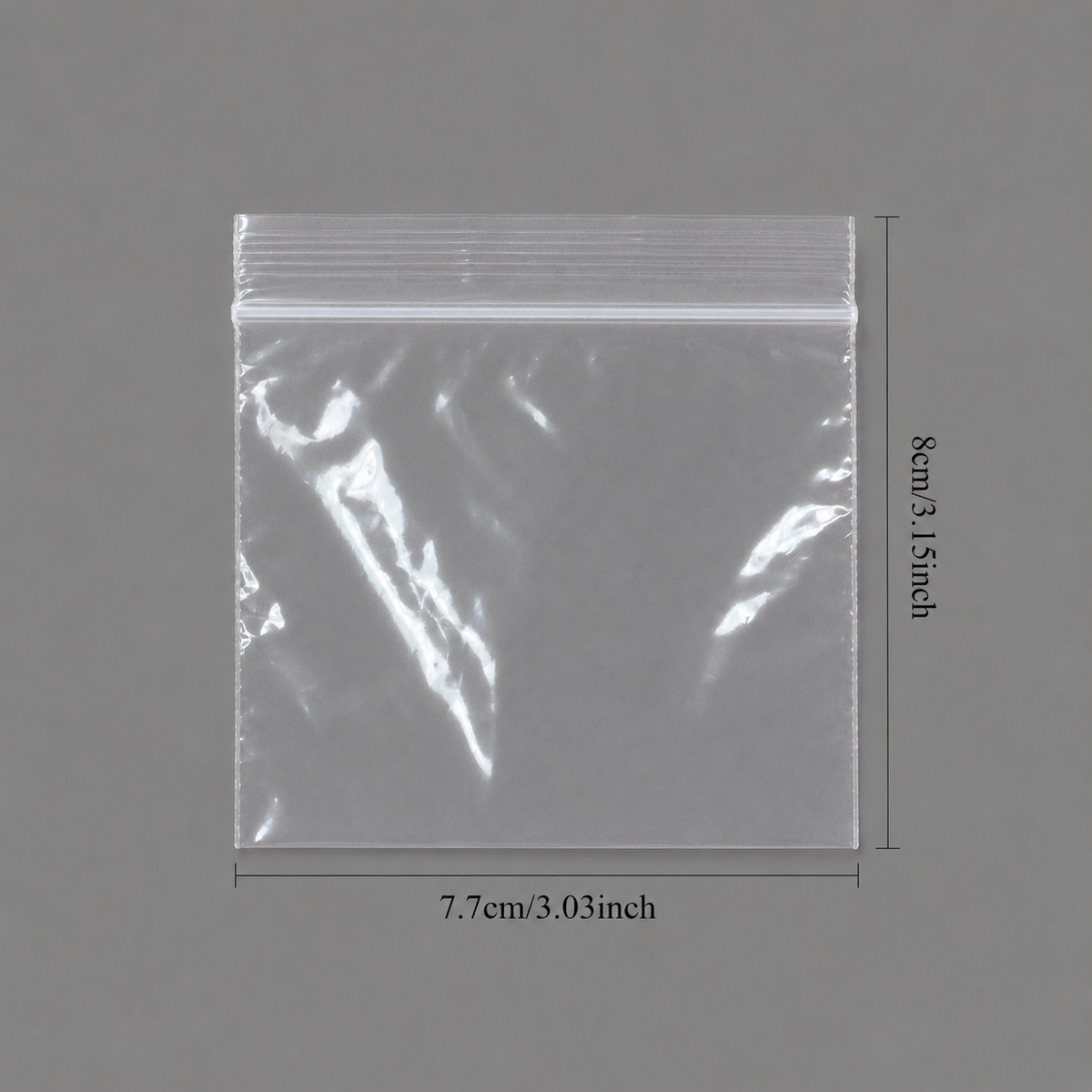 jewelry gift bags - 1000 Clear Bags PB02-33 open view