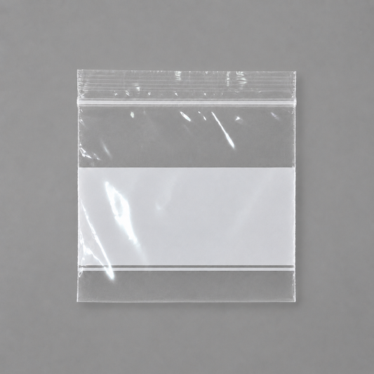 jewelry gift bags - 1000 Clear White Bags PB02-33W front view