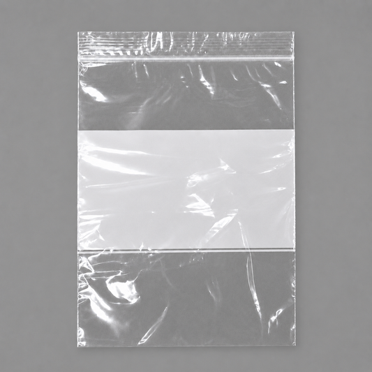 jewelry gift bags - 1000 Clear White Bags PB02-46W front view