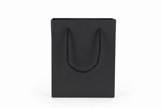 jewelry gift bags - 24-Pack Black Gift Bags for Jewelry Packaging with Rope Handles 6.25 3.5 7.75 in SB20-BK open view
