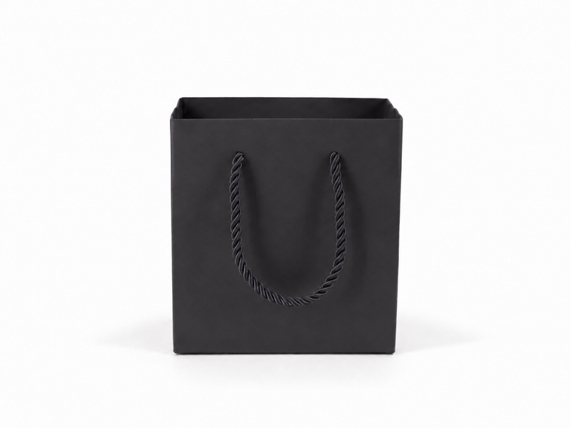 jewelry gift bags - 24-Pack Black Extra Small Gift Bags with Rope Handles 4.75 2.75 5 in SB19-BK open view