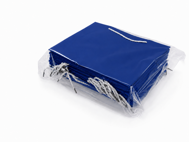 jewelry gift bags - 24-Pack Blue Paper Gift Bags for Jewelry with Rope Handles 13 6 9.75 in SB25-B detail view