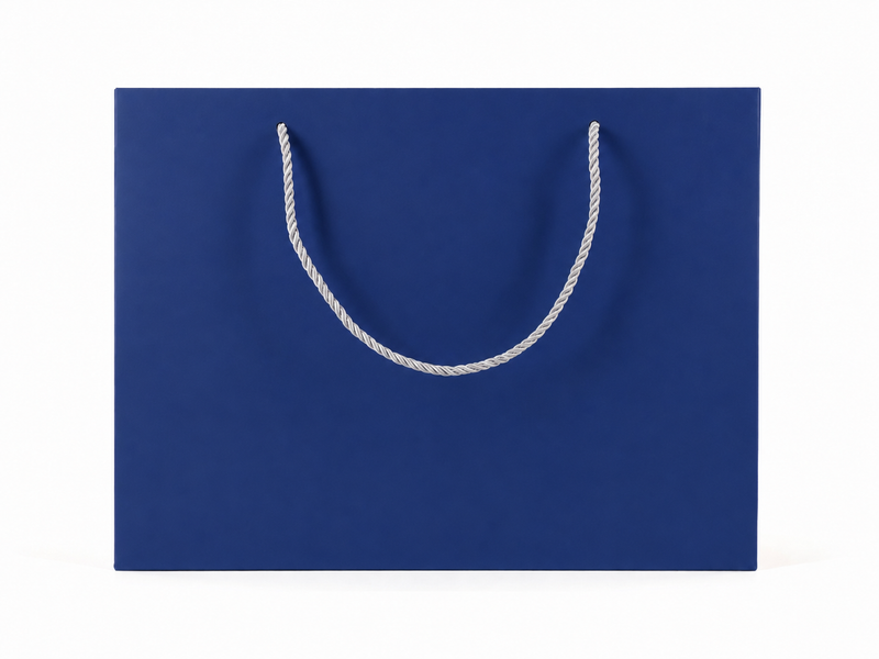jewelry gift bags - 24-Pack Blue Paper Gift Bags for Jewelry with Rope Handles 13 6 9.75 in SB25-B side view