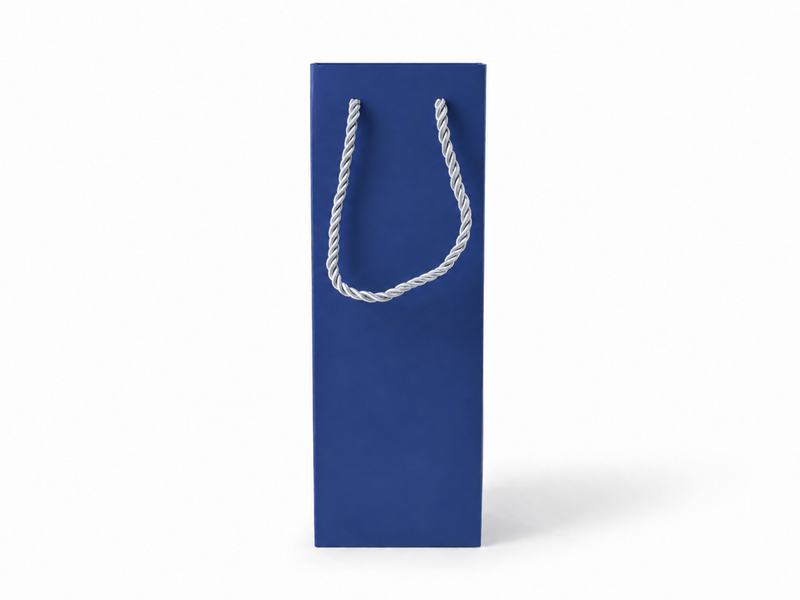 jewelry gift bags - 24-Pack Blue Small Gift Bag for Jewelry with Rope Handles 3.25 2.75 10.75 in SB24-B open view